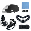 6 PCS/Set For Oculus quest2 Silicone All-Inclusive Console Controller Cover(Black)