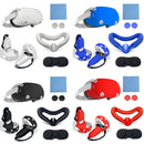 6 PCS/Set For Oculus quest2 Silicone All-Inclusive Console Controller Cover(Black)