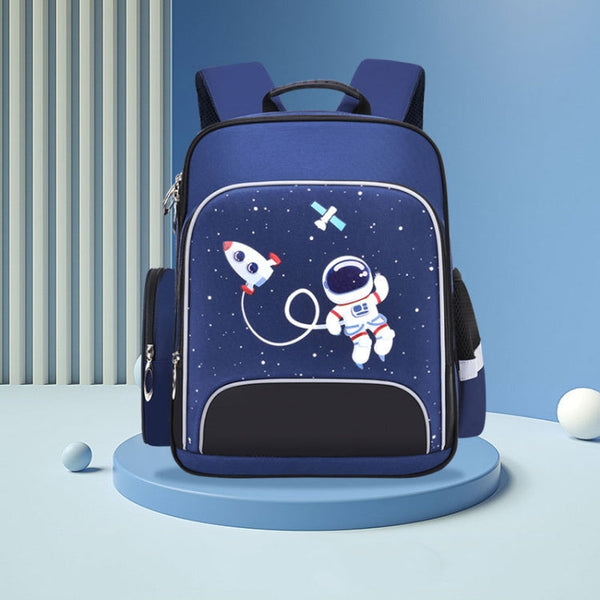 6623 Cartoon Load-reducing Children Schoolbag with Reflective Strips, Size: S (Royal Blue)