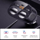 Car Charger With Switch Double Cigarette Hole Car Socket(C06 Neutral)