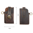 EASYONLY Portable Leather Magnetic With Cover Outdoor Sports Running Phone Waist Bag(Coffee)