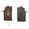 EASYONLY Portable Leather Magnetic With Cover Outdoor Sports Running Phone Waist Bag(Brown)