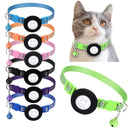 Pet Cat Reflective Collar with Bell for Airtag Tracker(Pink)