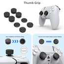 JYS JYS-P5151 For PS5 12 In 1 Handle Charger + Rocker Cap + Privacy Cover + Silicone Cover + Bracket Set, US Plug (Black)