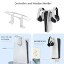 JYS JYS-P5151 For PS5 12 In 1 Handle Charger + Rocker Cap + Privacy Cover + Silicone Cover + Bracket Set, US Plug (Black)