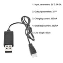 10PCS USB Charging Cable 3.7V 350mAh Air To Air Plug Without Protecting For Drone(Black)