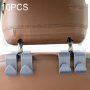 10PCS A-3 Car Hidden Seat Back Hook Multifunctional Rear Phone Holder Hook(Gray)