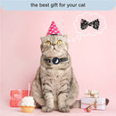 Anti-Lost Printed Bow Pet Collar with Bell for AirTag(Pink)