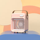 F05 Portable Portable Desktop Mini Spray Air Cooler, Style: Rechargeable(Cherry Pink)