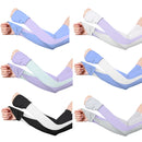 1 Pair Summer Sun Protection Extended Ice Sleeves UV Protection Arm Sleeves, Size: S(Blue+Purple)