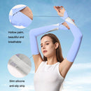 1 Pair Summer Sun Protection Extended Ice Sleeves UV Protection Arm Sleeves, Size: S(Blue+Purple)