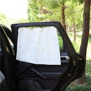 Car Window Summer Heat Insulation Sunshade Curtain Cotton Sun Block(Solar Flower)