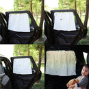 Car Window Summer Heat Insulation Sunshade Curtain Cotton Sun Block(Cherry)