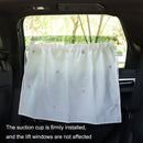 Car Window Summer Heat Insulation Sunshade Curtain Cotton Sun Block(Cherry)