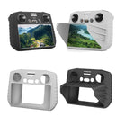 Sunnylife For Mini 3 Pro DJI RC Remote Control Silicone Protective Case, Style: With Hood (Black)