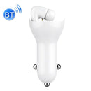 Car Charger With Bluetooth Headset 2 In 1 Cigarette Lighter, Style: 15W(White)