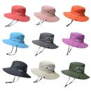 9002 Summer Women Outdoor Sun Hats Fisherman Hat With Ponytail Hole(Monochrome Adult Pink)