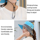 9002 Summer Women Outdoor Sun Hats Fisherman Hat With Ponytail Hole(Monochrome Adult Pink)