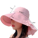8062 Women Summer Neck Protection Sunscreen Hat Large Brim Fisherman Hat(Light Gray)