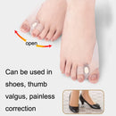 2 Pairs Silicone Protective Cover Thumb Valgus Toe Splitter Toe Corrector(White Side With Holes)