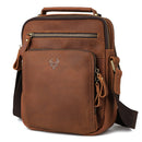 HUMERPAUL MH573 Men Shoulder Bag Leather Mesengers Bag(Khaki)