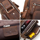 HUMERPAUL MH573 Men Shoulder Bag Leather Mesengers Bag(Khaki)