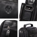 HUMERPAUL MH573 Men Shoulder Bag Leather Mesengers Bag(Khaki)