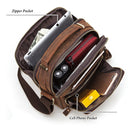 HUMERPAUL MH573 Men Shoulder Bag Leather Mesengers Bag(Khaki)