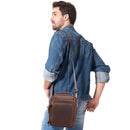 HUMERPAUL MH573 Men Shoulder Bag Leather Mesengers Bag(Khaki)