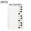 2 PCS Wall Hanging Checklist Memo Boards Adjustable Checklist Board,Style: Blank Paper Card