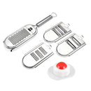 Stainless Steel Vegetable Cutter Grater, Specification: 4 Blades+Hand Guard Colorful Box