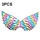 3 PCS Children Prom Dress Up Wings Elf Colorful Wings Party Costume Props(Light Rainbow)