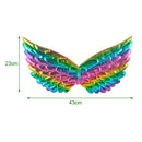 3 PCS Children Prom Dress Up Wings Elf Colorful Wings Party Costume Props(Light Rainbow)