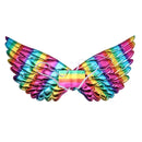 3 PCS Children Prom Dress Up Wings Elf Colorful Wings Party Costume Props(Light Rainbow)