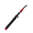 Telescopic Lure Rod Mini Fishing Rod Portable Fishing Tackle, Length: 1.5m(Red Curved Handle)