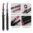Telescopic Lure Rod Mini Fishing Rod Portable Fishing Tackle, Length: 1.8m(Red Curved Handle)