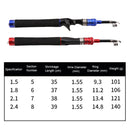 Telescopic Lure Rod Mini Fishing Rod Portable Fishing Tackle, Length: 1.8m(Red Curved Handle)