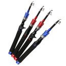 Telescopic Lure Rod Mini Fishing Rod Portable Fishing Tackle, Length: 2.4m(Red Straight Handle)