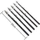 ZHANLANGWANG Carbon Throwing Pole Mini Short Rock Fishing Rod, Length: 3.6m(Black)