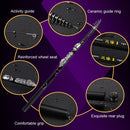 ZHANLANGWANG Carbon Throwing Pole Mini Short Rock Fishing Rod, Length: 3.6m(Black)