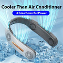 Lazy Hanging Neck Fan Bladeless Silent Sports Fan,Model: A306 Four -core 4000 mAh White