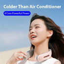 Lazy Hanging Neck Fan Bladeless Silent Sports Fan,Model: A306 Four -core 4000 mAh Pink