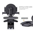 Car Center Console Sunshade Multi-function With Number Plate Navigation Phone Bracket(Black)