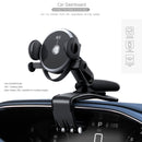 Car Center Console Sunshade Multi-function With Number Plate Navigation Phone Bracket(Black)
