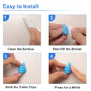 10 PCS Non-punching And Non-marking Adhesive Thumb Hook Cable Organizer(Yellow)