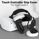 VR Controller Anti-collision Half-pack Silicone Protective Cover For Oculus Quest 2(White)
