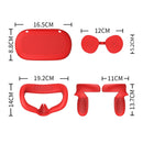 VR Glasses Lens Shell Handle Protective Case For Oculus Quest 2(Red)