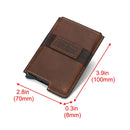 HUMERPAUL BP977 RFID Anti-Theft Card Box Leather Automatic Credit Card Set(Brown)