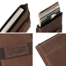 HUMERPAUL BP977 RFID Anti-Theft Card Box Leather Automatic Credit Card Set(Brown)