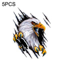 5PCS Tear Eagle 3D Car Sticker Scratch Covering Body Pull Flower Sticker, Style: Right (18x 24cm)